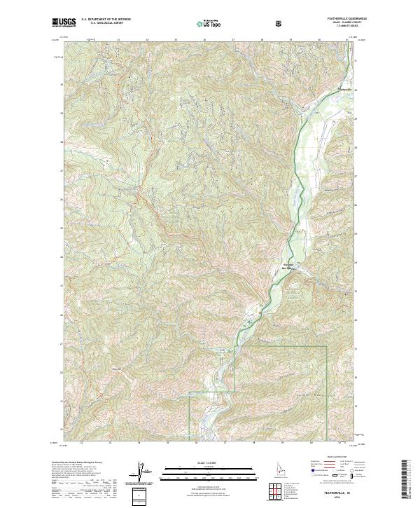 Featherville 2024 topographic map thumbnail
