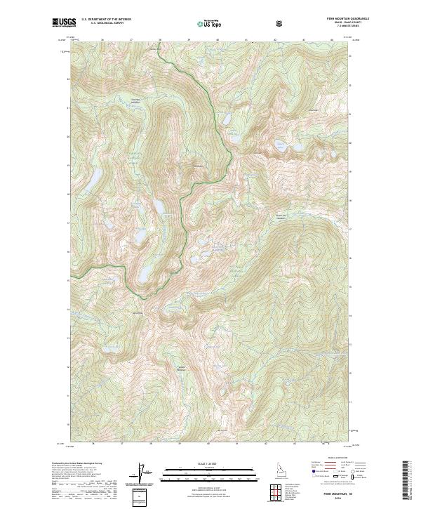 Fenn Mountain topographic map thumbnail