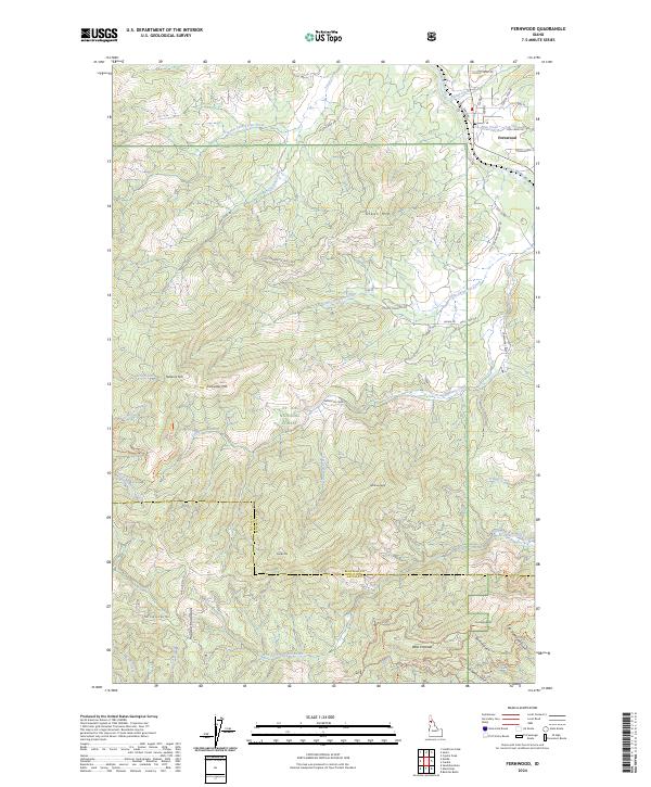 Fernwood topographic map thumbnail