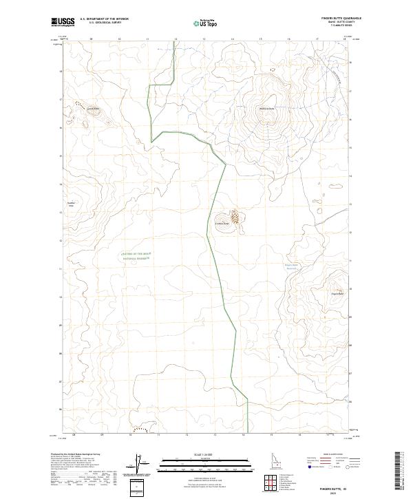 Fingers Butte topographic map thumbnail