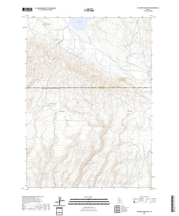 Fir Grove Mountain 2024 topographic map thumbnail