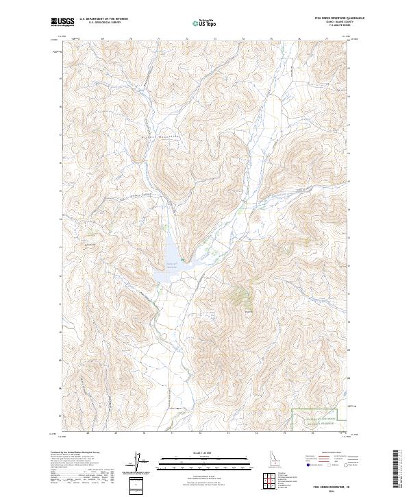 Fish Creek Reservoir 2024 topographic map thumbnail