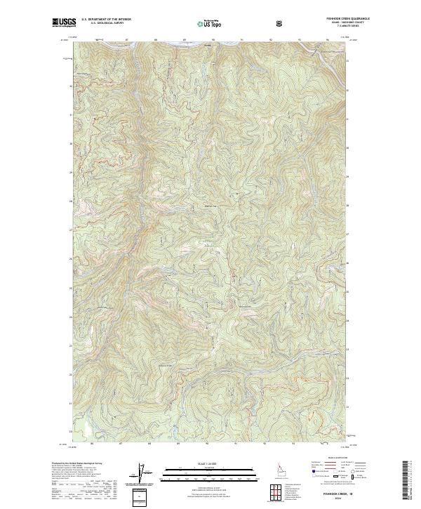 Fishhook Creek topographic map thumbnail