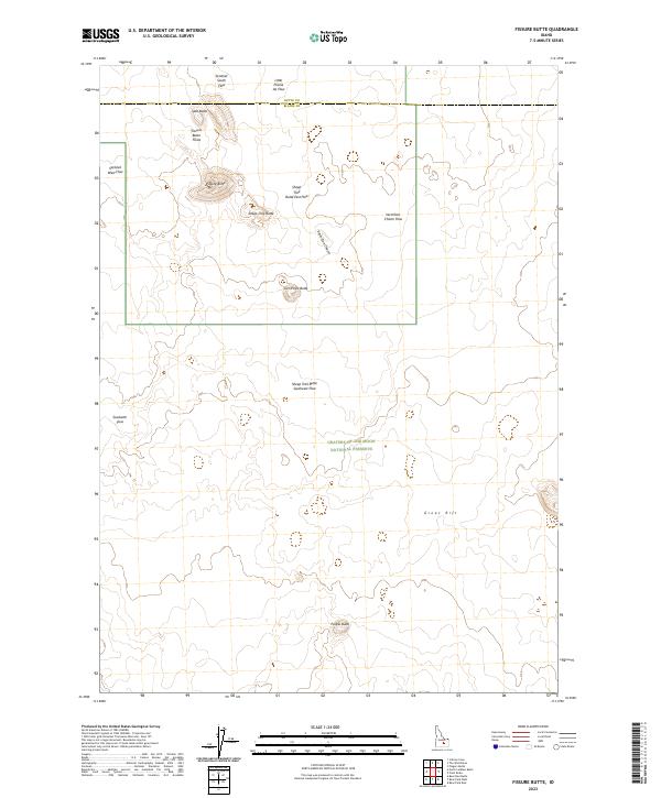 Fissure Butte topographic map thumbnail