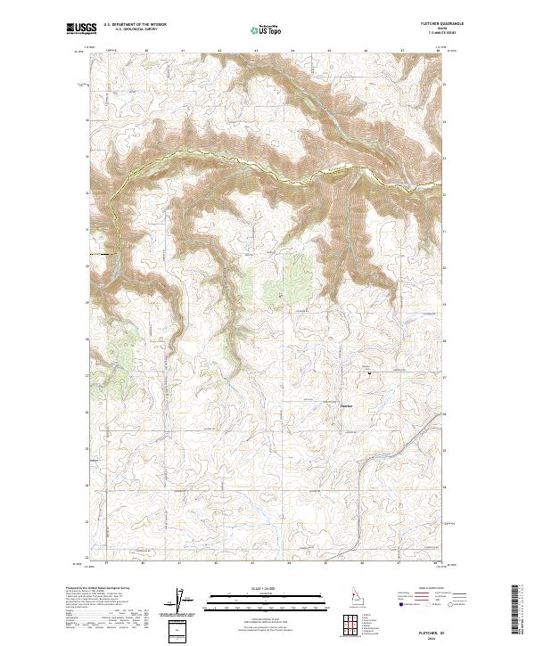 Fletcher topographic map thumbnail