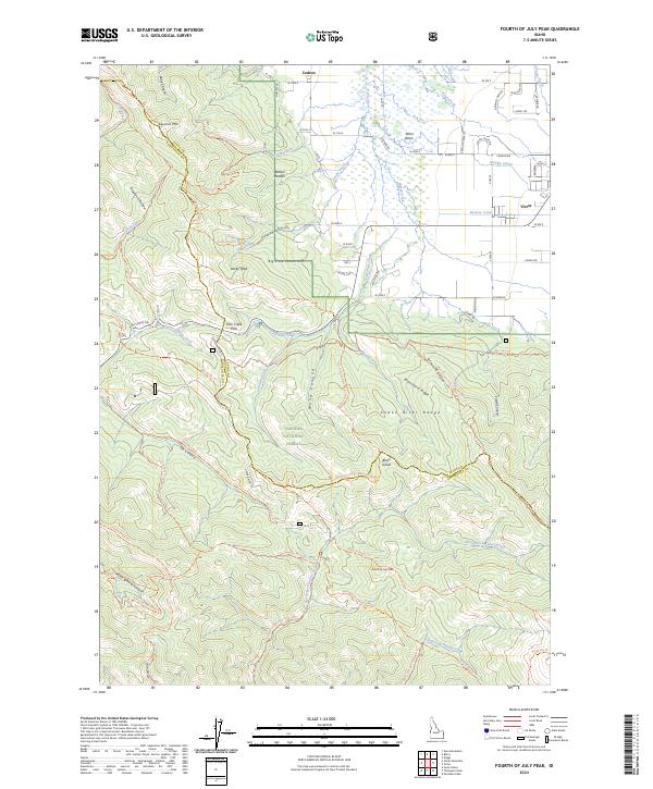 Fourth of July Peak topographic map thumbnail