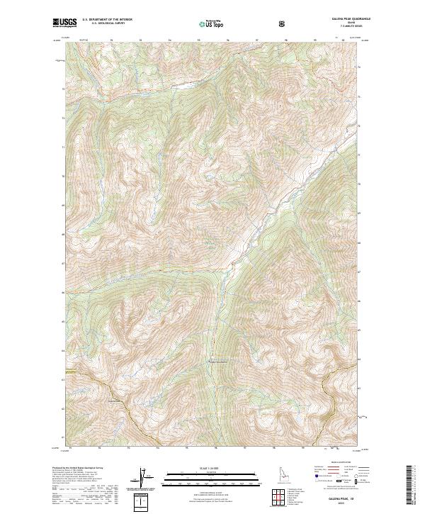 Galena Peak topographic map thumbnail