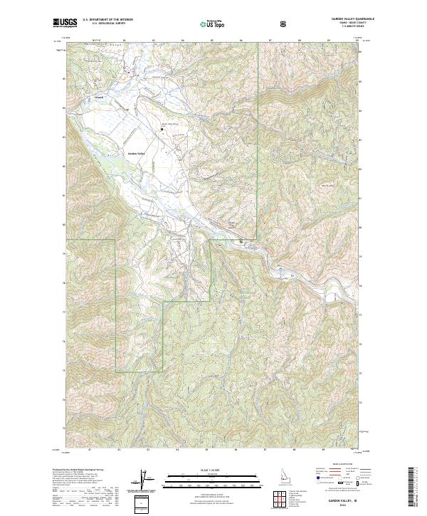 Garden Valley topographic map thumbnail