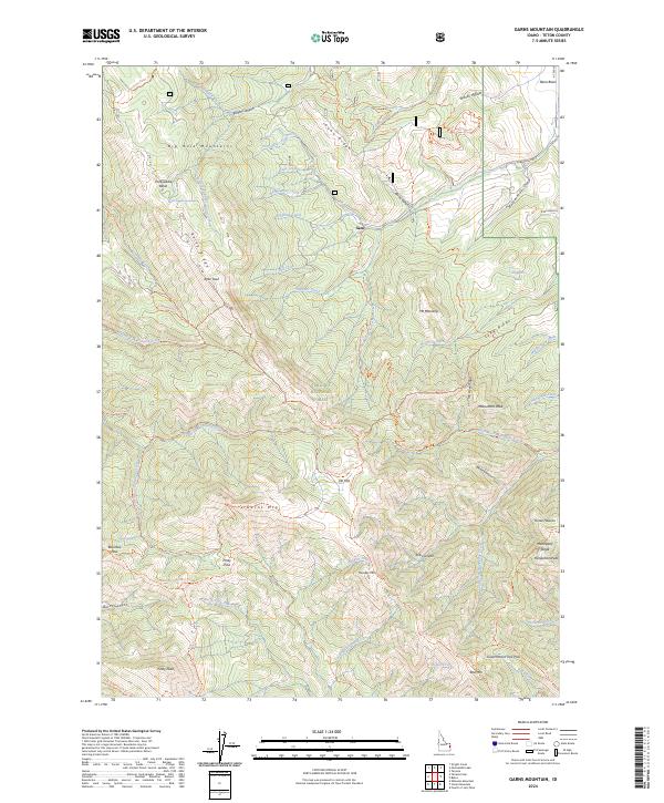 Garns Mountain topographic map thumbnail