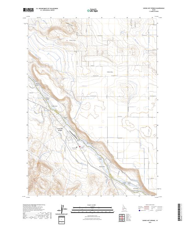 Givens Hot Springs topographic map thumbnail