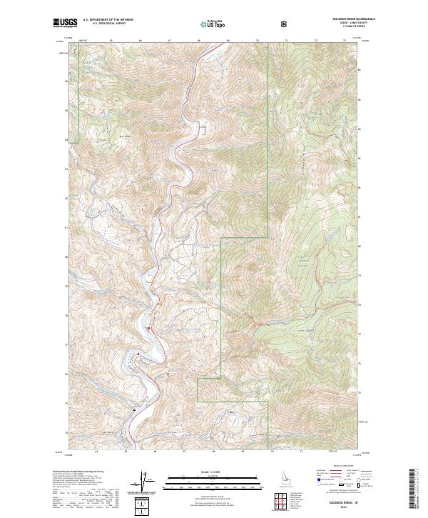 Goldbug Ridge topographic map thumbnail