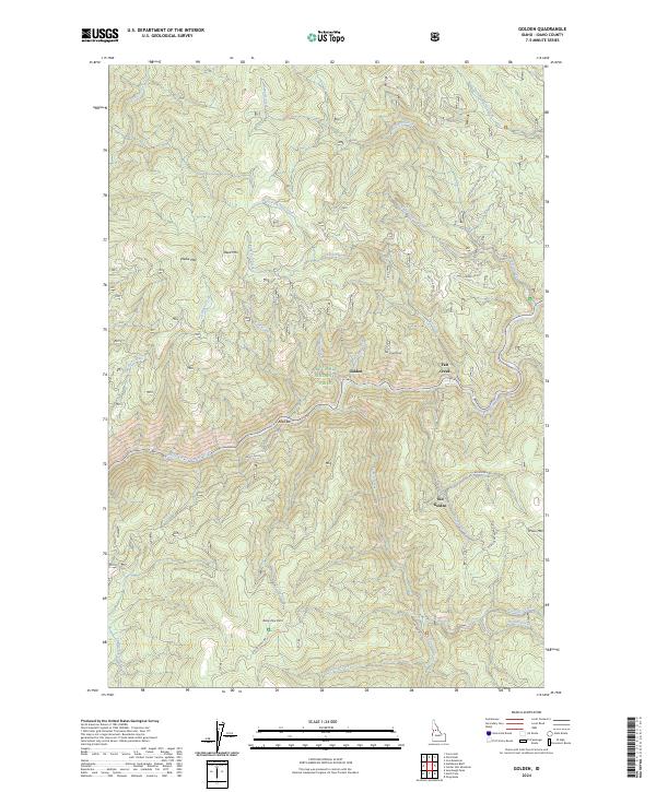 Golden topographic map thumbnail