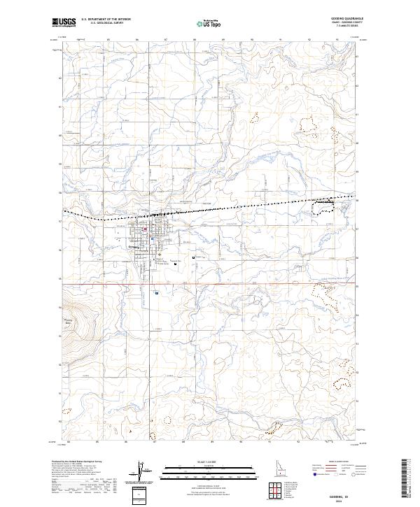 Gooding topographic map thumbnail