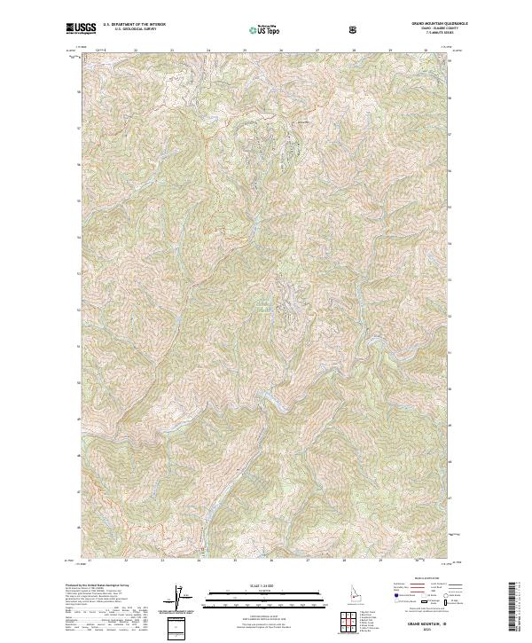 Grand Mountain topographic map thumbnail