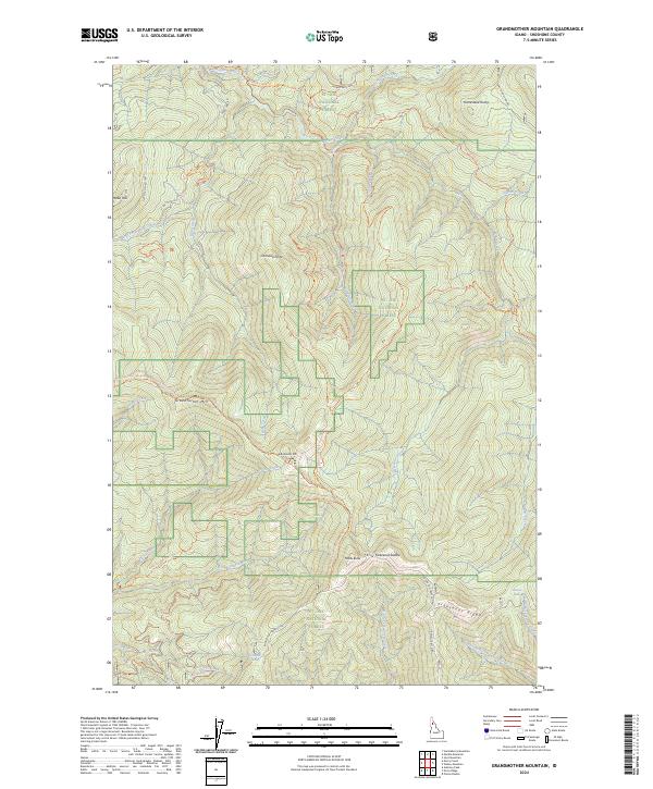 Grandmother Mountain topographic map thumbnail