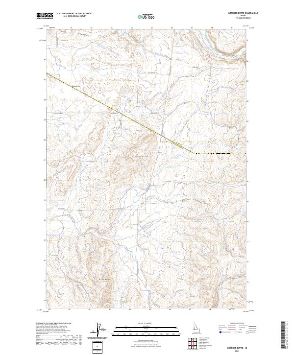 Granger Butte topographic map thumbnail