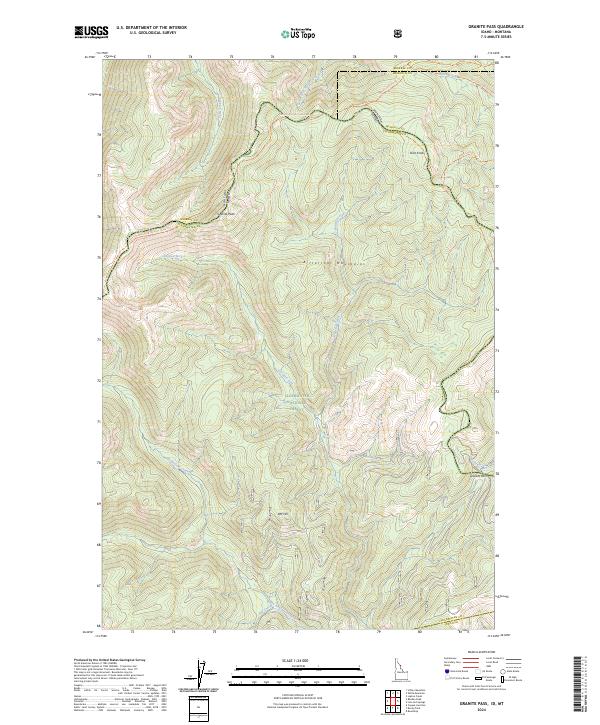 Granite Pass topographic map thumbnail