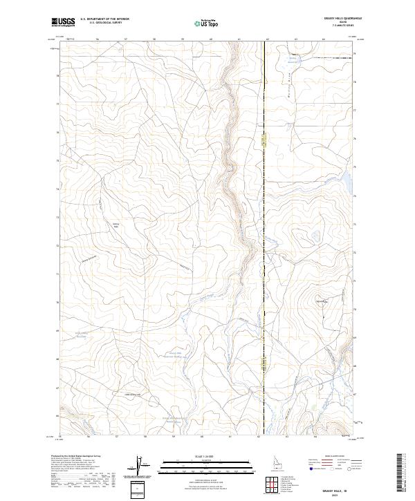Grassy Hills topographic map thumbnail