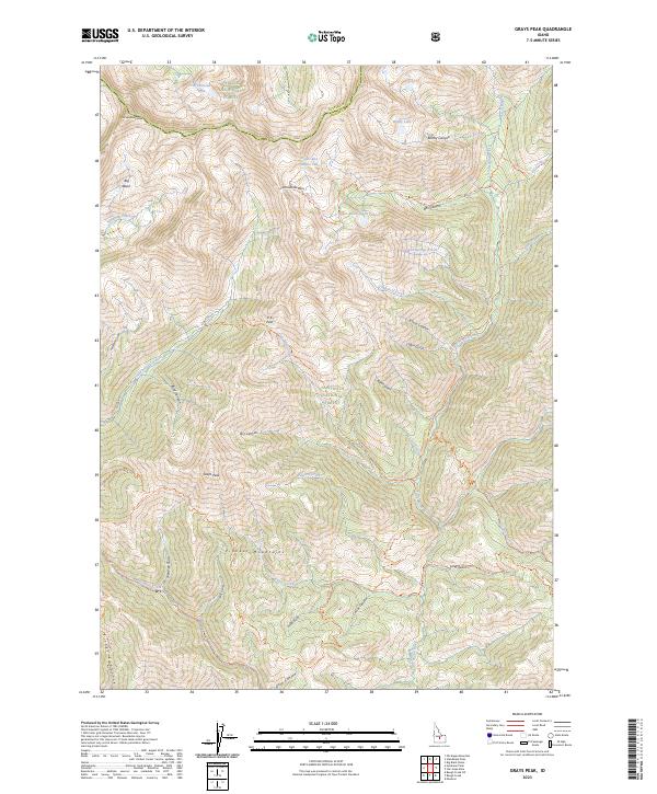 Grays Peak topographic map thumbnail