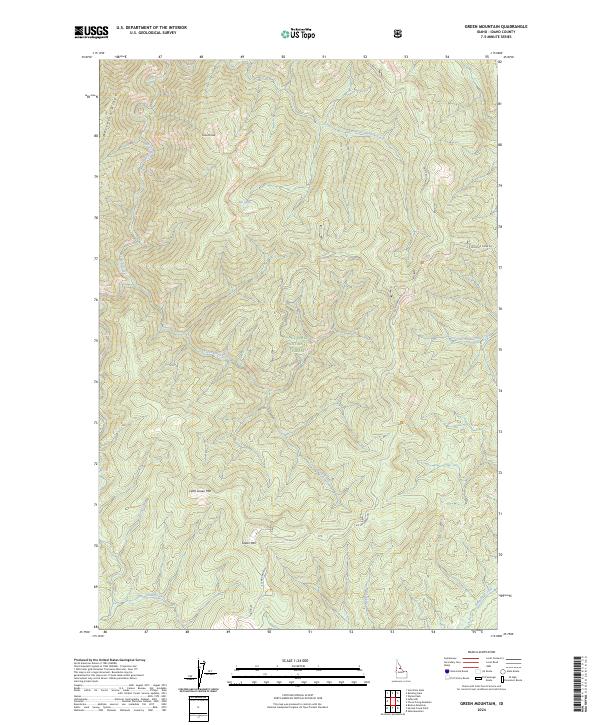 Green Mountain topographic map thumbnail