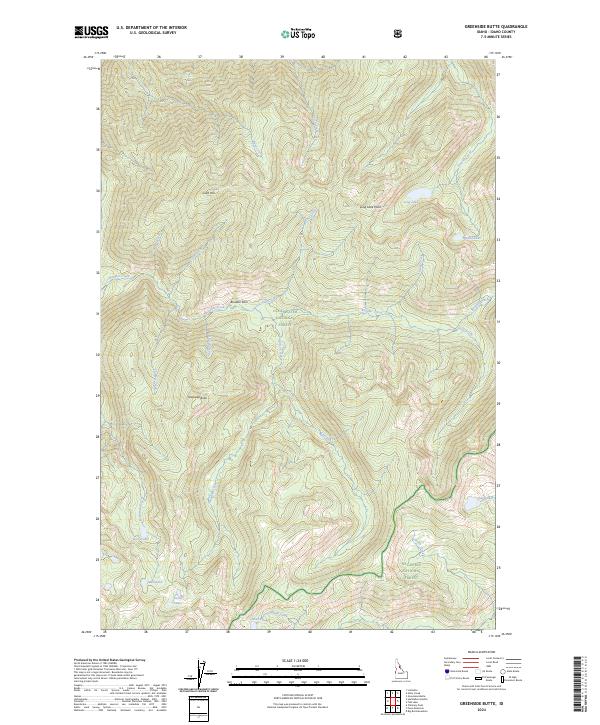 Greenside Butte topographic map thumbnail