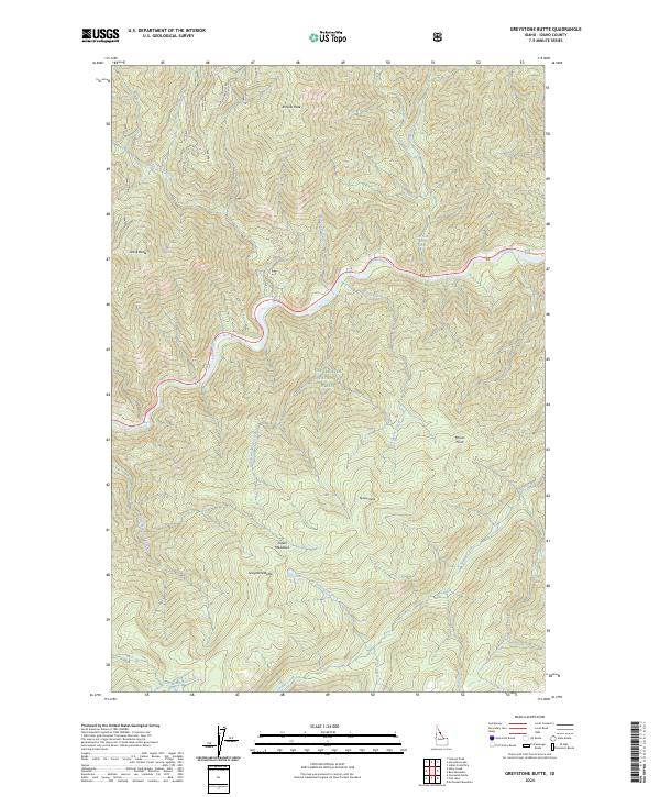 Greystone Butte topographic map thumbnail