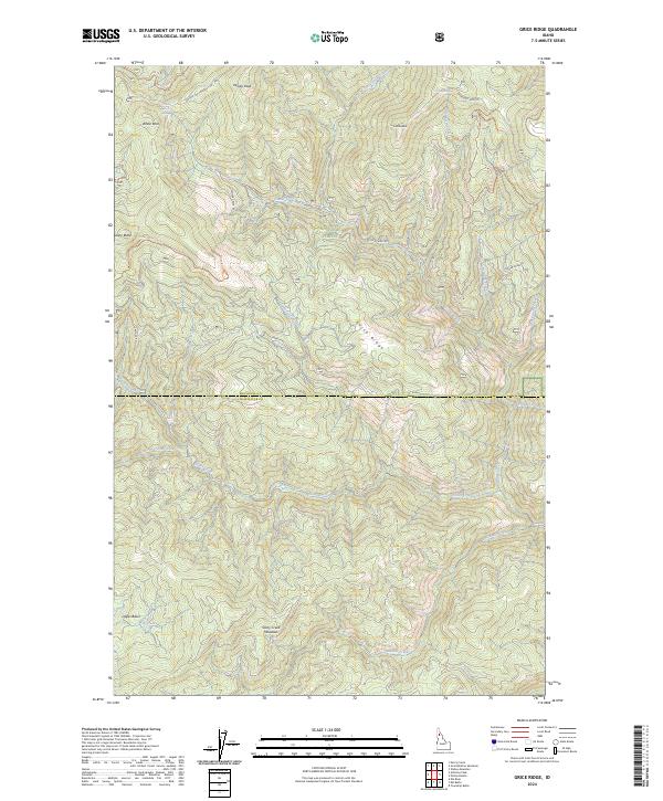 Grice Ridge topographic map thumbnail