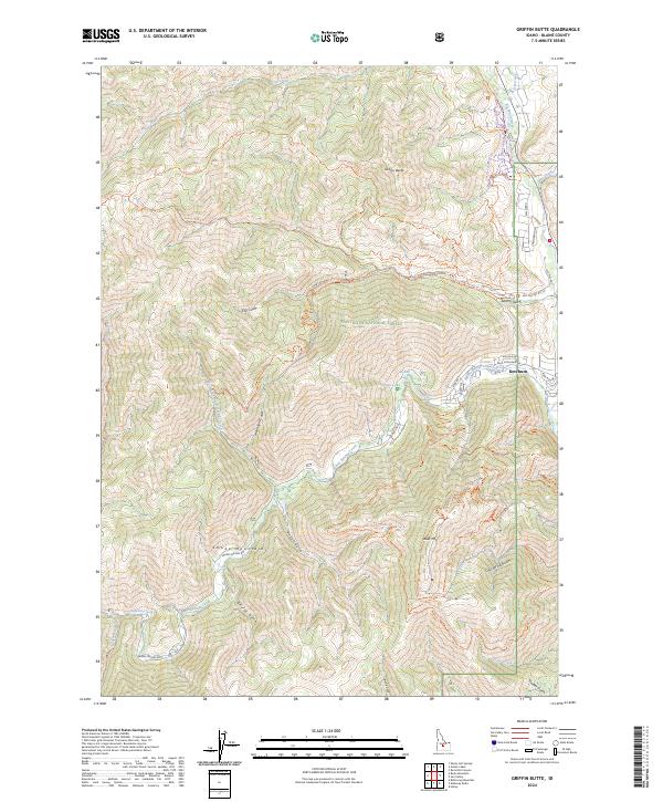 Griffin Butte topographic map thumbnail