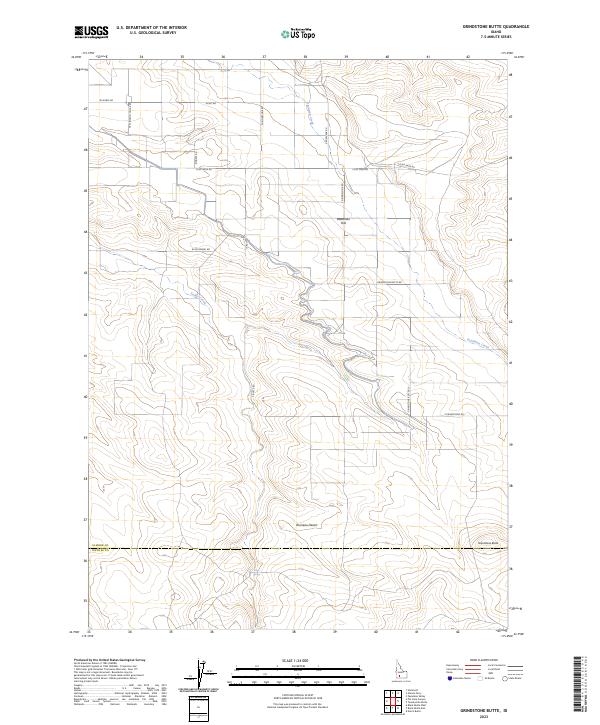 Grindstone Butte topographic map thumbnail