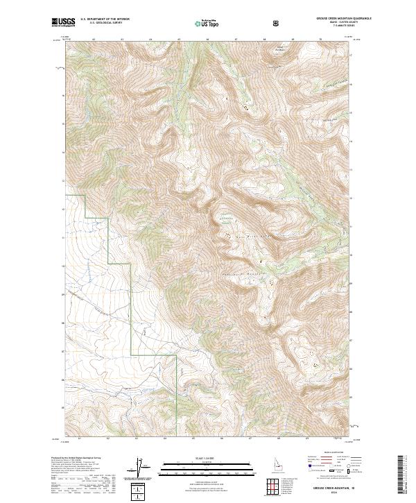 Grouse Creek Mountain topographic map thumbnail