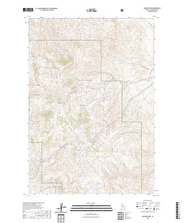 Grouse Peak topographic map thumbnail