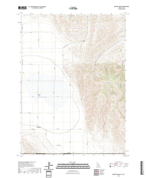 Grover Canyon topographic map thumbnail