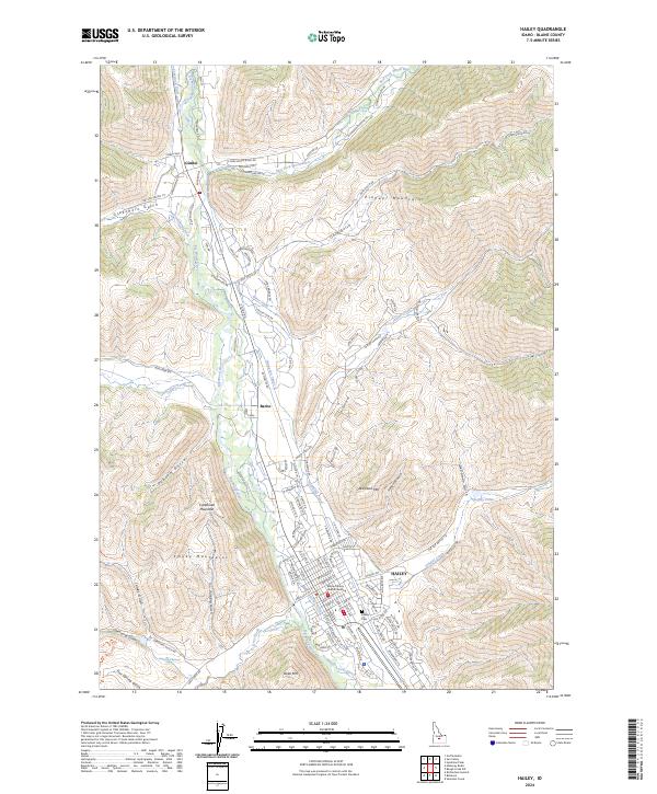 Hailey topographic map thumbnail