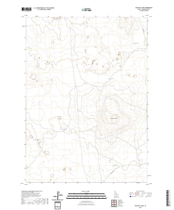 Halfway Lake topographic map thumbnail