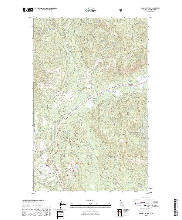 Hall Mountain topographic map thumbnail