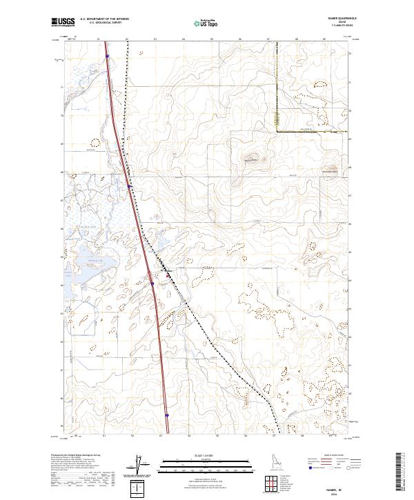 Hamer topographic map thumbnail