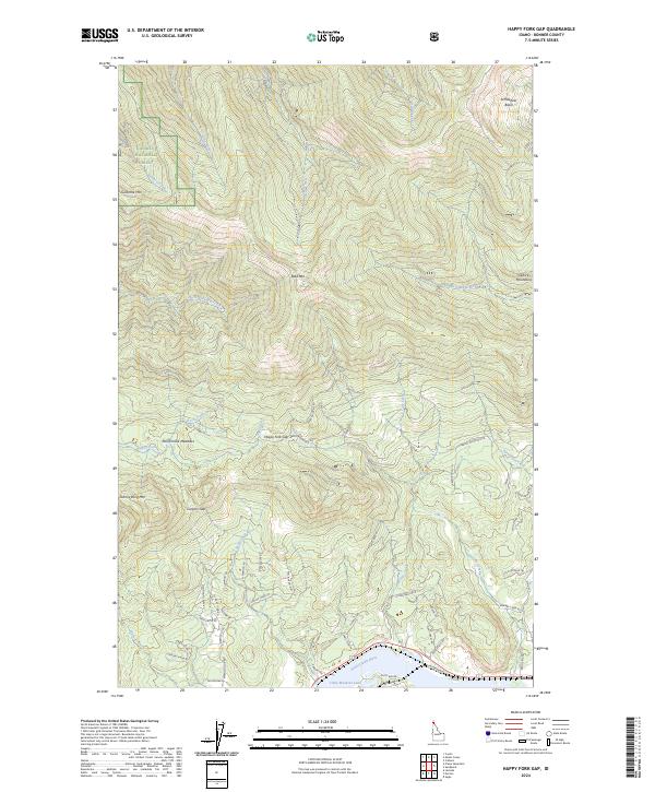 Happy Fork Gap topographic map thumbnail