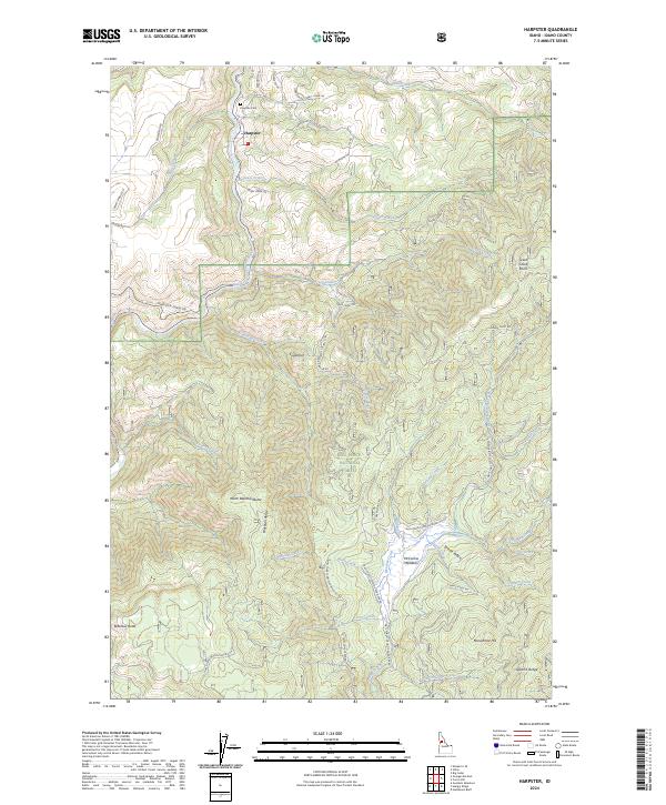 Harpster topographic map thumbnail