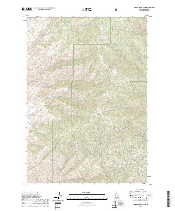 Harris Creek Summit topographic map thumbnail