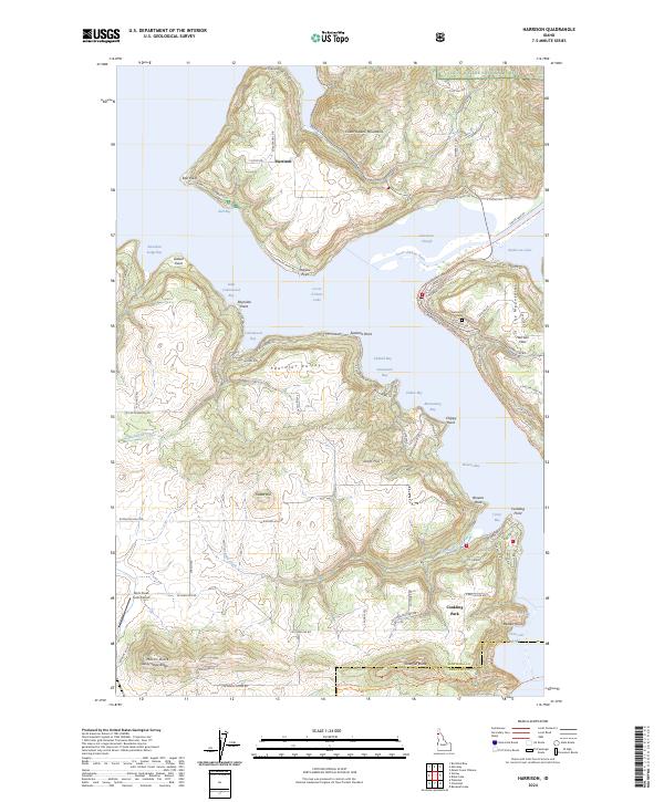 Harrison topographic map thumbnail