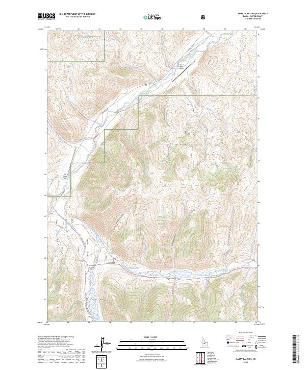 Harry Canyon topographic map thumbnail