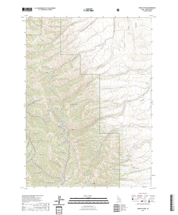 Hartley Peak topographic map thumbnail