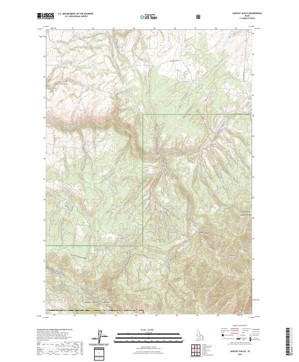 Hawley Gulch topographic map thumbnail