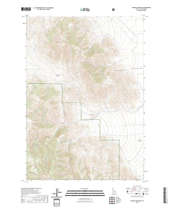 Hawley Mountain topographic map thumbnail