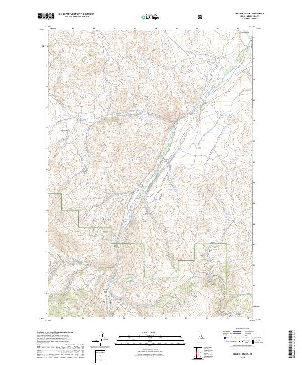 Hayden Creek topographic map thumbnail