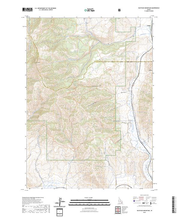 Haystack Mountain topographic map thumbnail