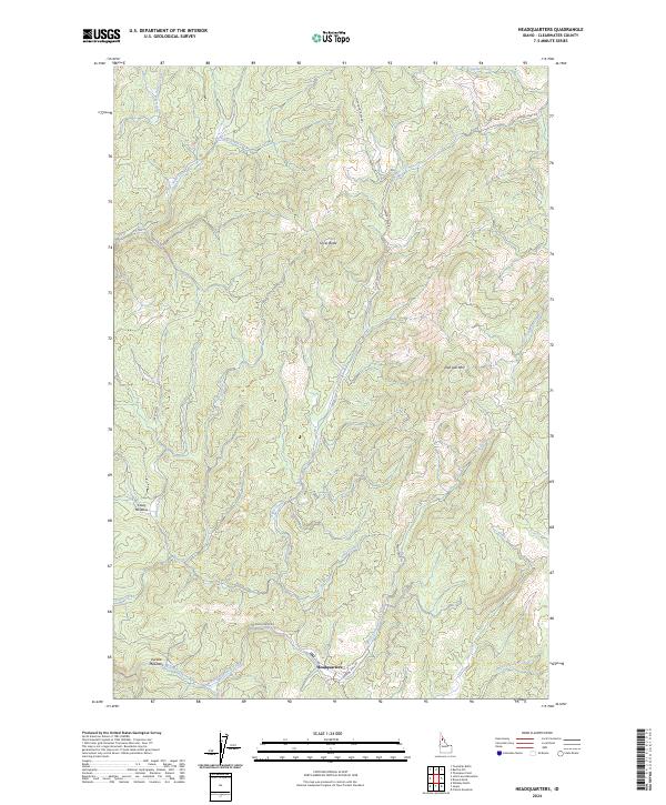 Headquarters topographic map thumbnail