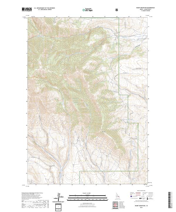 Heart Mountain topographic map thumbnail