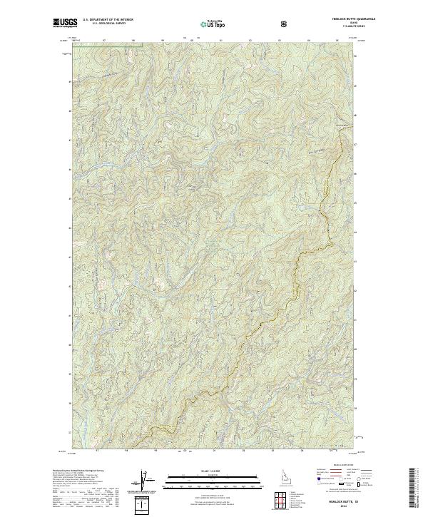 Hemlock Butte topographic map thumbnail