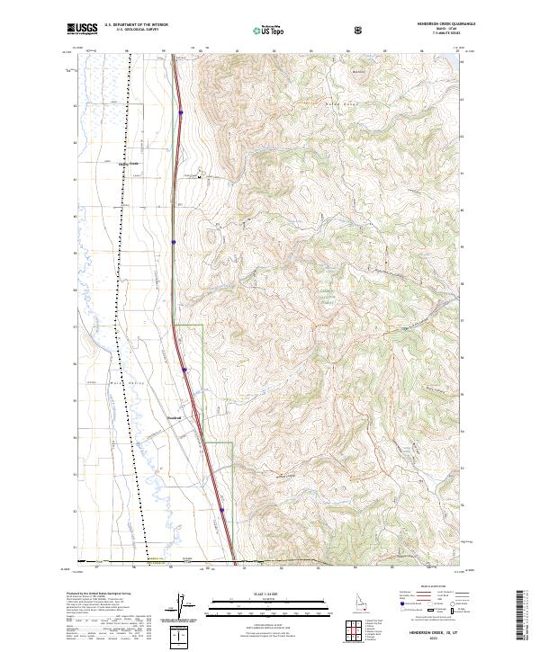 Henderson Creek topographic map thumbnail